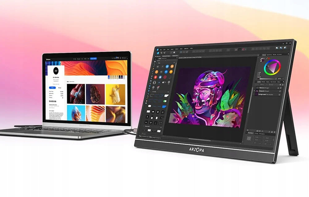 ARZOPA A1 PORTABLE MONITOR ADDITIONAL SCREEN 15,6'' IPS USB-C HDR STAND Packaging status original