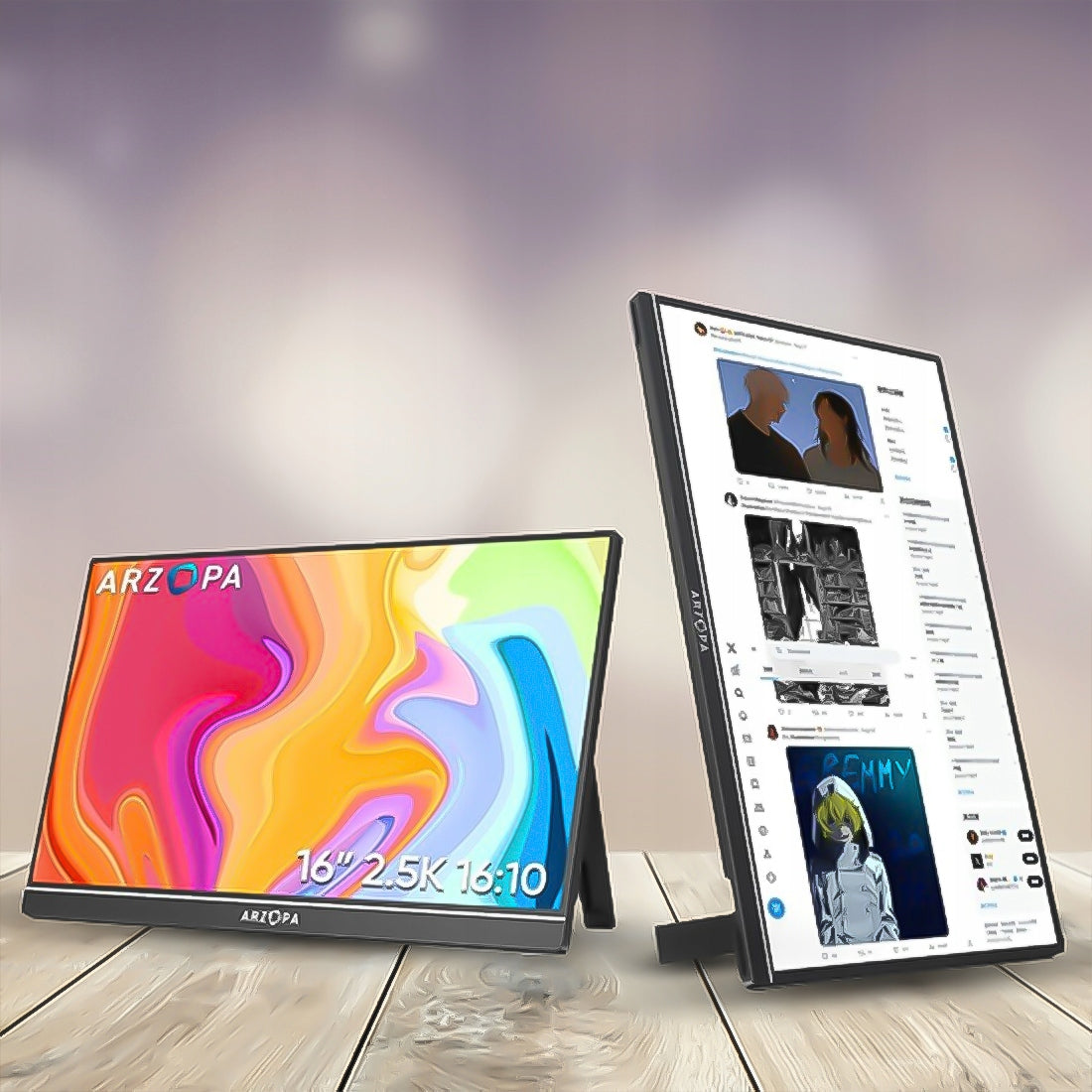 ARZOPA Z1RC 16" PORTABLE IPS MONITOR FOR LAPTOP PHONE 2560 X 1600 USB-C Brand Arzopa