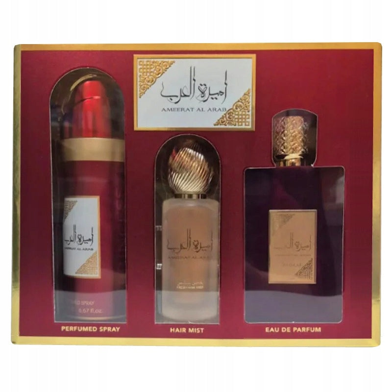 ASDAF AMEERAT AL ARAB EDP U 100ML+DEODORANT 200ML+HAIRMIST 50ML Brand Lattafa