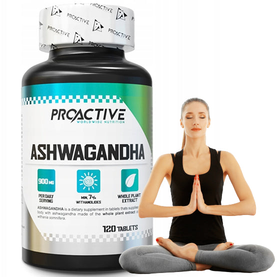 ASHWAGANDHA concentration MEMORY stress sleep relaxation ProActive 120 tabs