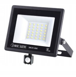 ASLAN/S-10 10W BLK 6400K LED floodlight projector with motion sensor