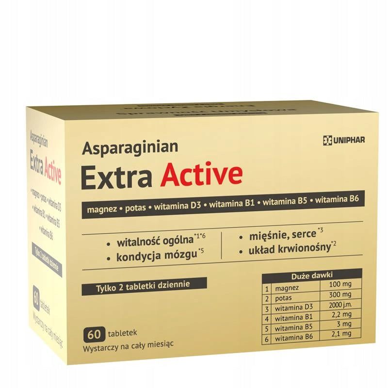 ASPARAGINIAN EXTRA ACTIVE tablets, 60 pcs. Brand Unipharm