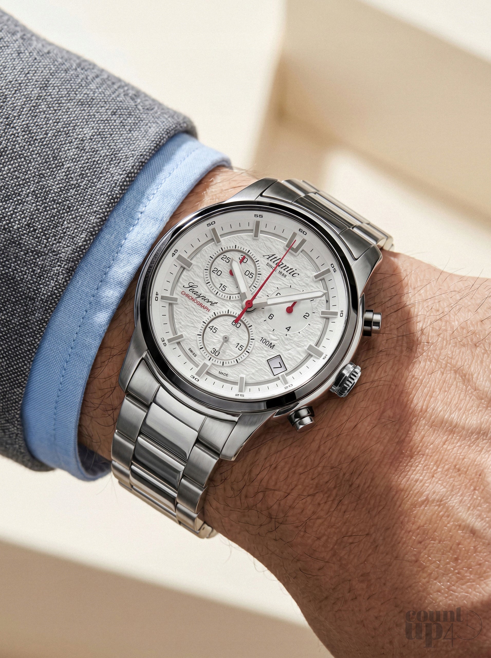ATLANTIC SEASPORT ND CHRONOGRAPH 87466.42.21 46mm WR100 ETA G10.212