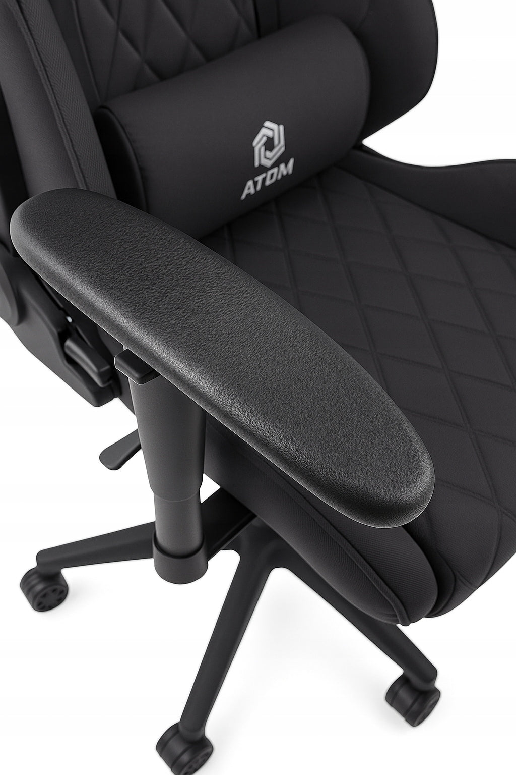 ATOM GP Gaming Chair Quilted Player Chair Bucket Swivel Fabric Furniture width 71 cm