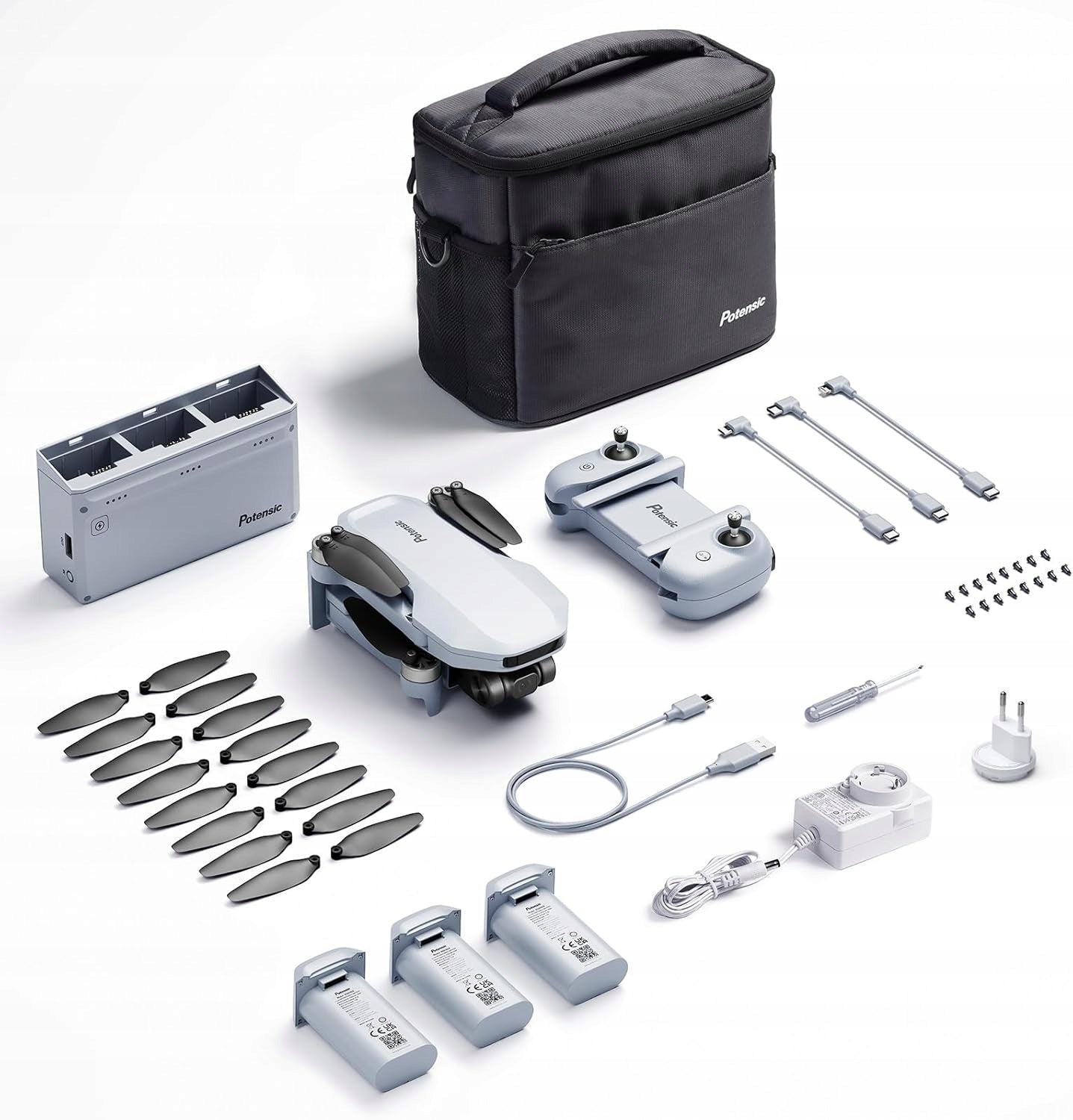 ATOM SE Fly More Combo drone with 4K camera GPS 3 batteries 93 minutes of flight Manufacturer code AT3DV2DE