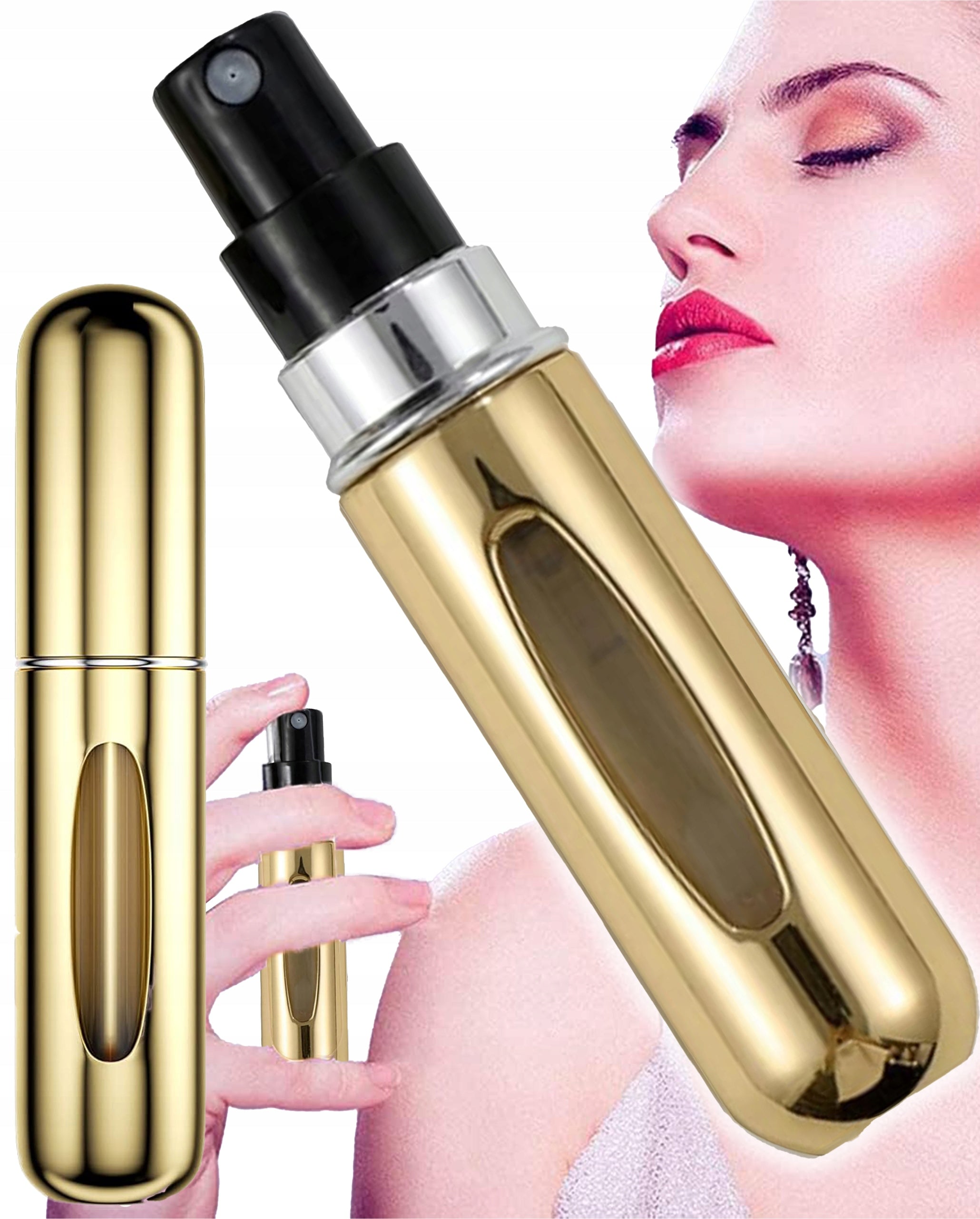 ATOMIZER FOR PERFUME Bottle with Atomizer Vial Travel Valve Portable Packaging status original