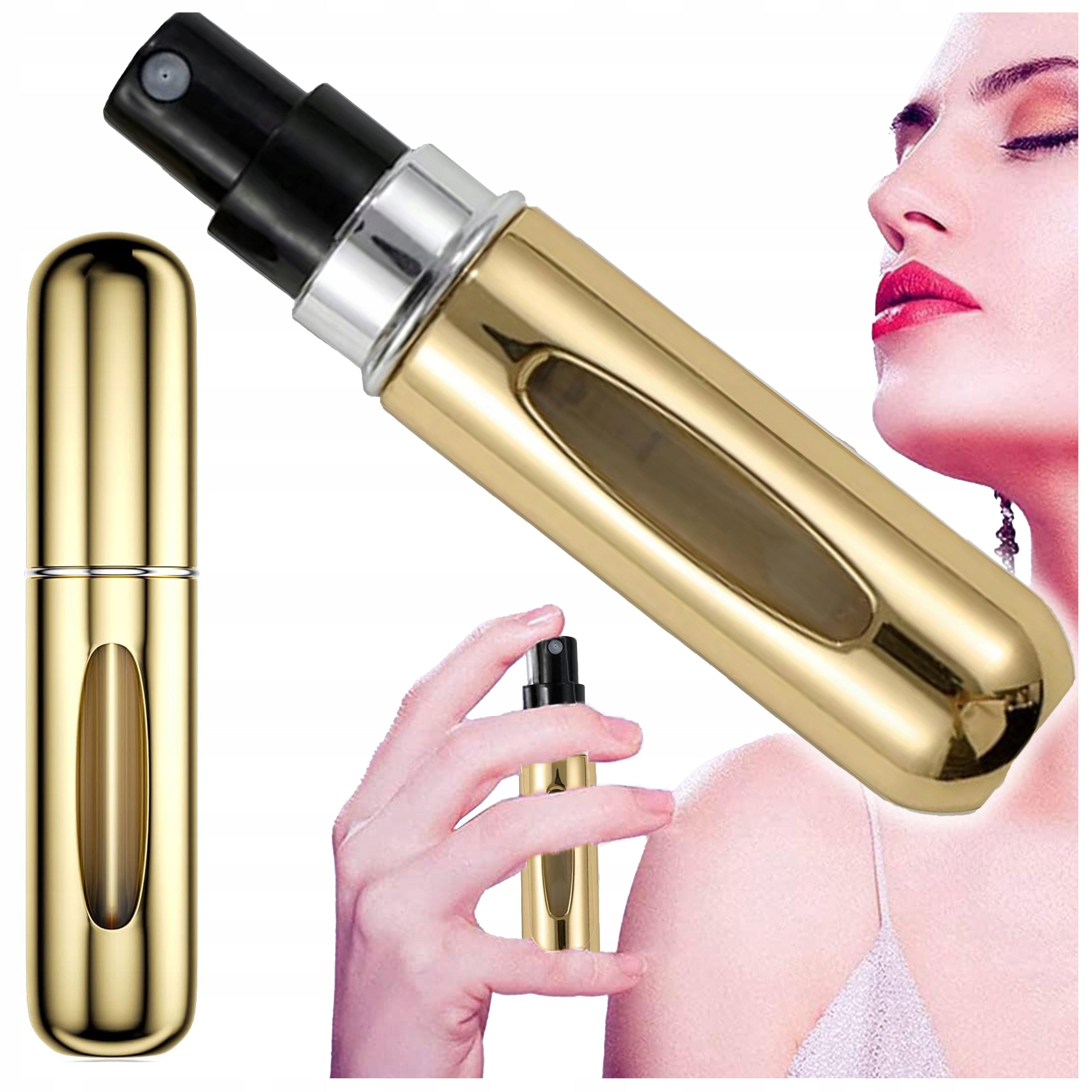 ATOMIZER FOR PERFUME Bottle with Atomizer Vial Travel Valve Portable