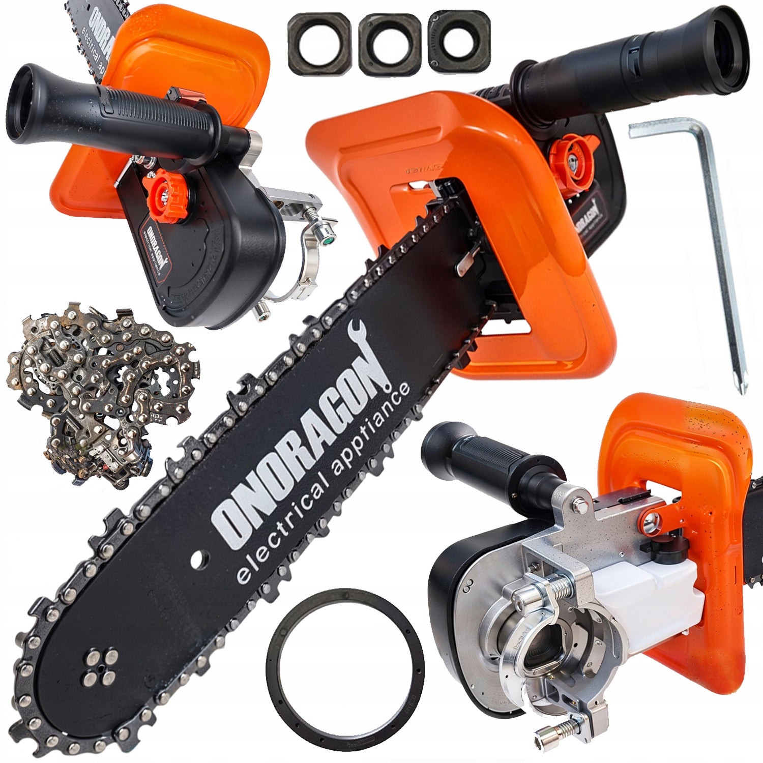 ATTACHMENT CHAINSAW ADAPTER FOR ANGLE GRINDER 12" WITH HANDLE