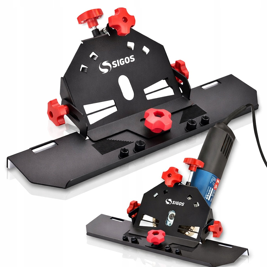 ATTACHMENT FOR GRINDING TILE CUTTING AT AN ANGLE OF 45° LEVELING SYSTEM