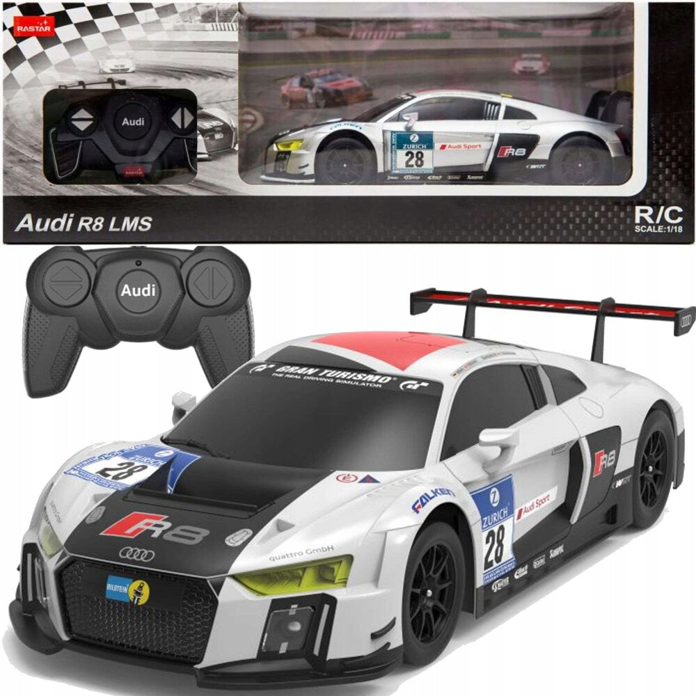 AUDI R8 LMS RC 1:24 white Lean Toys 390x120 mm