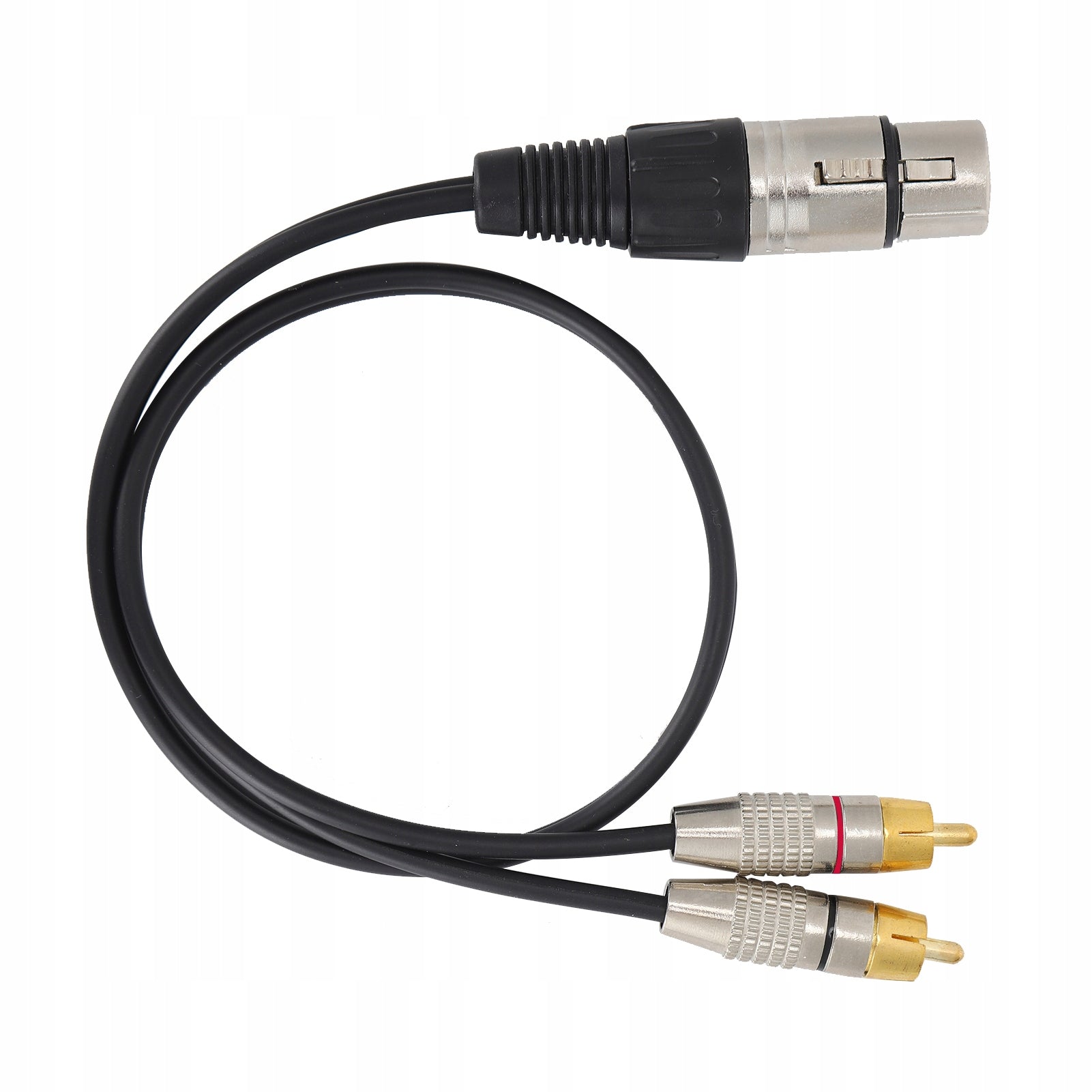 AUDIO SPLITTER 1 XLR FEMALE PLUG FOR 2 RCA MALE PLUGS CABLE B1