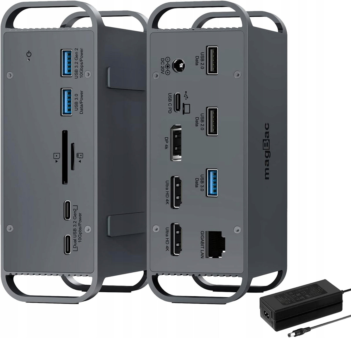 AUIMCE DOCKING STATION FOR MACBOOK PRO DUAL MONITOR HUB USB C 14 IN 2