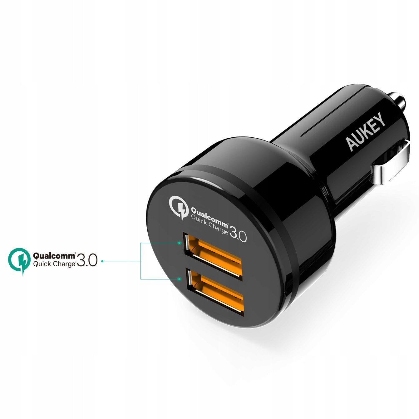 AUKEY CC-T8 car charger 2xUSB QC 3.0 36W Packaging status original