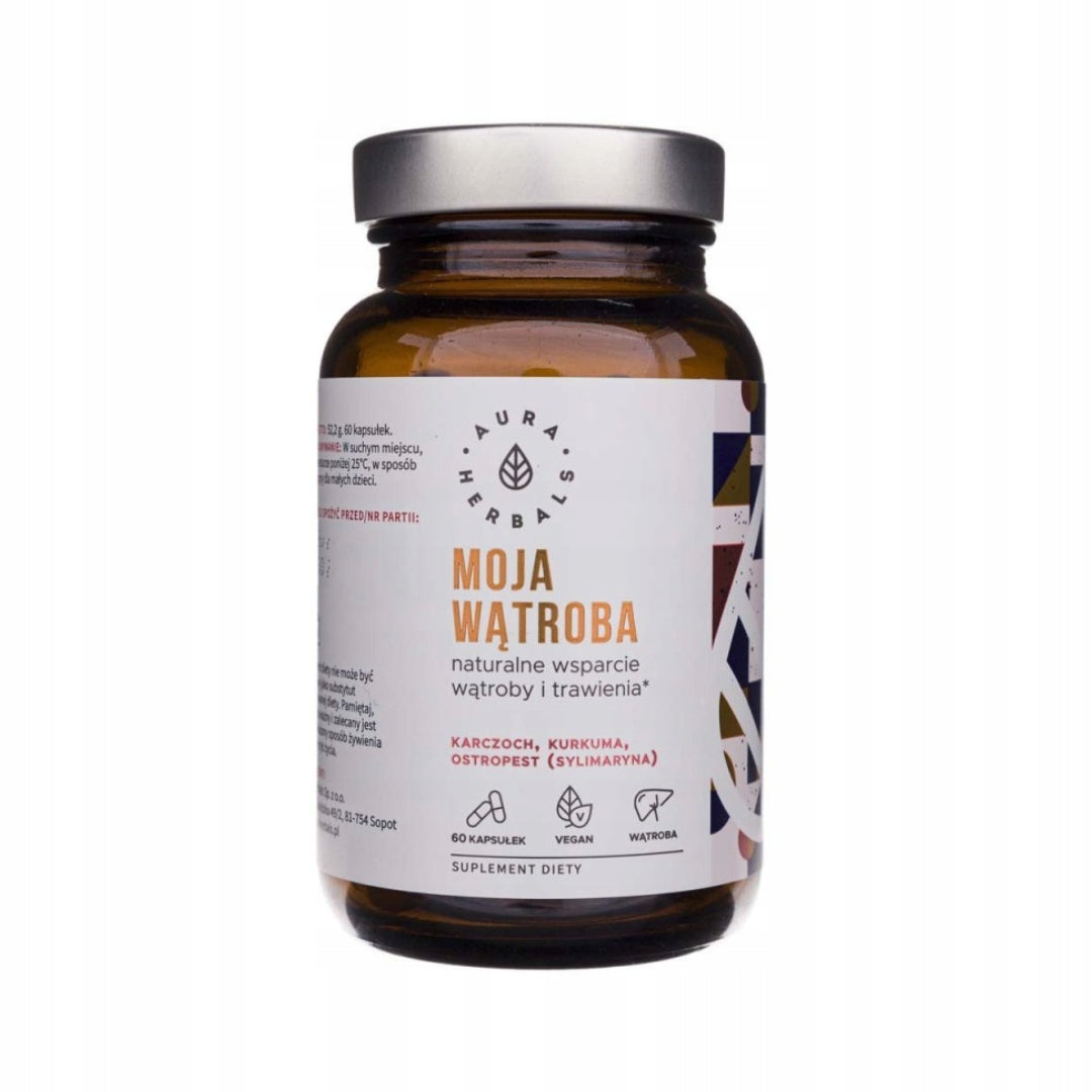AURA HERBALS My Liver artichoke milk thistle turmeric capsules 60 pcs