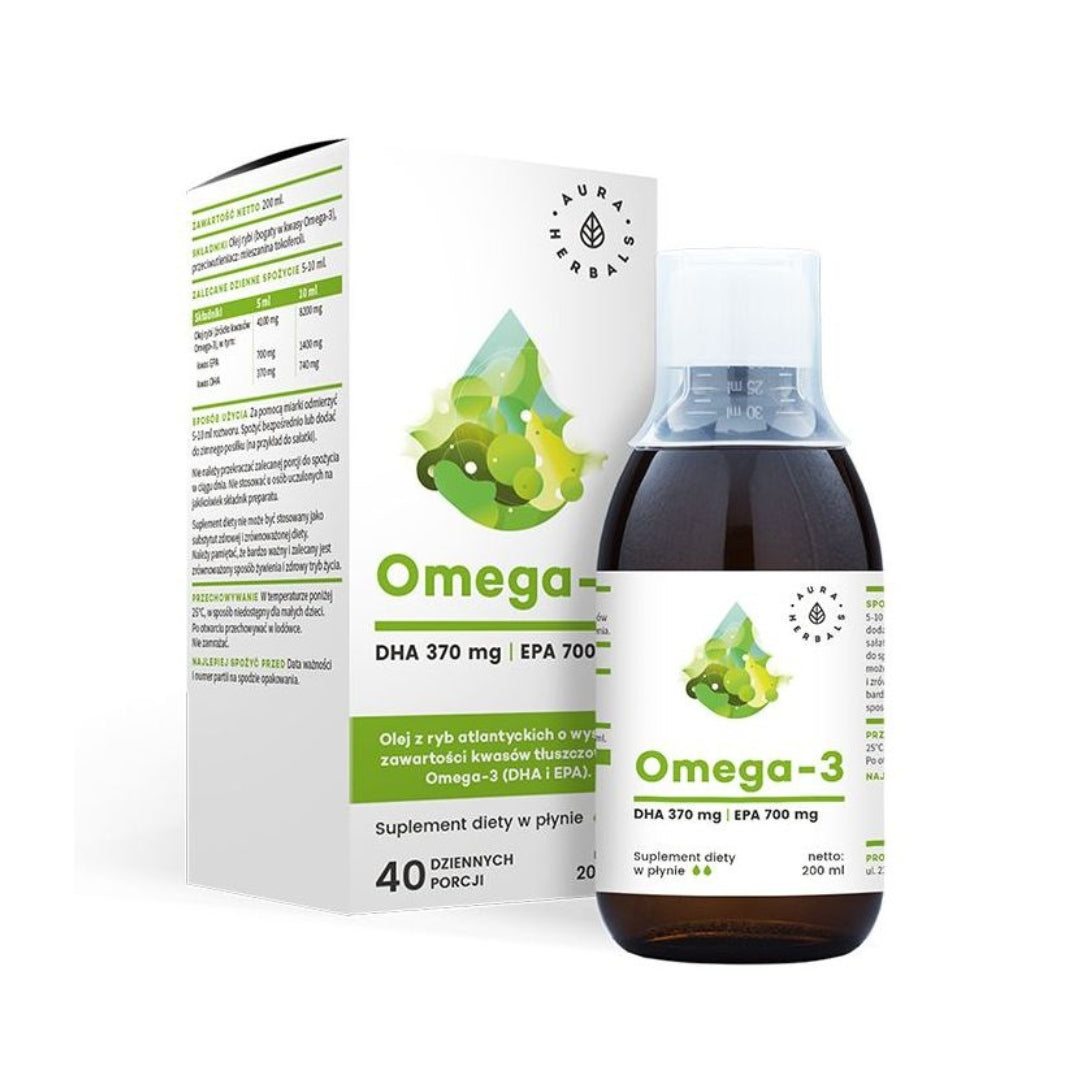 AURA HERBALS Omega-3 370 DHA / 700 EPA liquid 200 ml