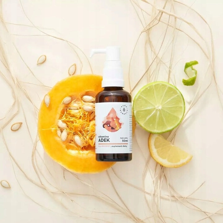 AURA HERBALS VITAMIN ADEK A+D3+E+K2 MK7 DROPS BONE RESISTANCE ENERGY Brand Aura Herbals