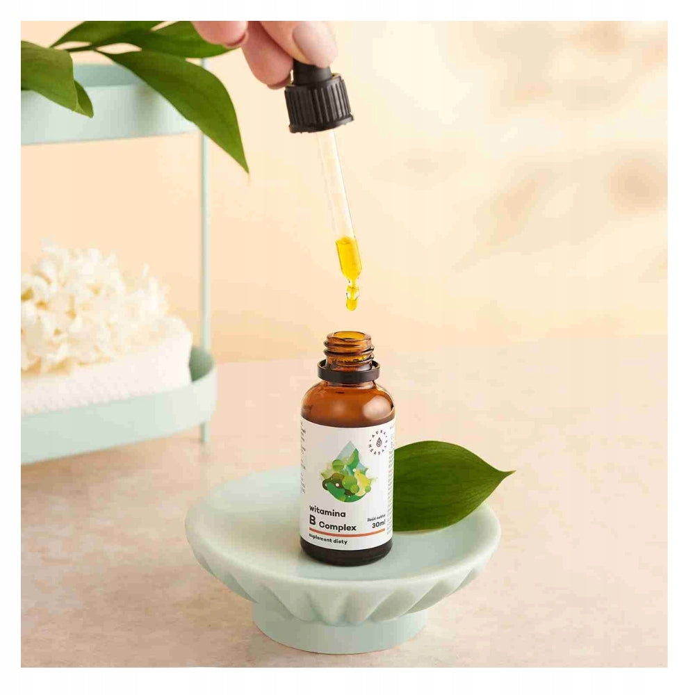 AURA HERBALS VITAMIN B COMPLEX DROPS 30 ml BIOTIN VITAMIN B2 B5 B12 B6 Medical device no