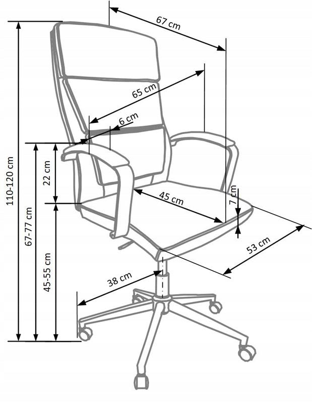 AURELIUS Halmar swivel chair – ergonomic, TILT, eco leather, white Manufacturer code V-CH-AURELIUS-FOT