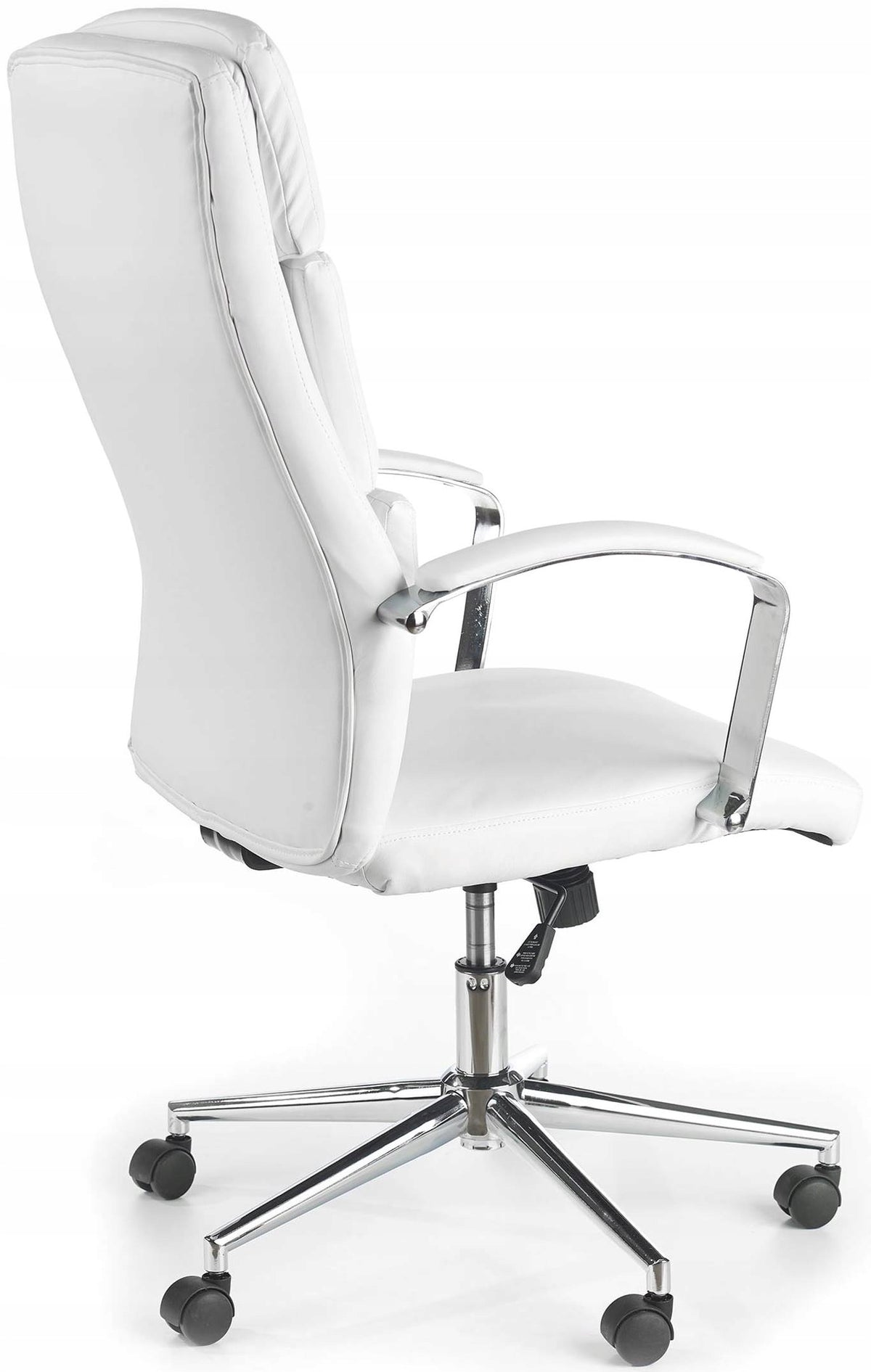 AUREN White Swivel Adjustable Faux Leather TILT Office Chair Packaging status original
