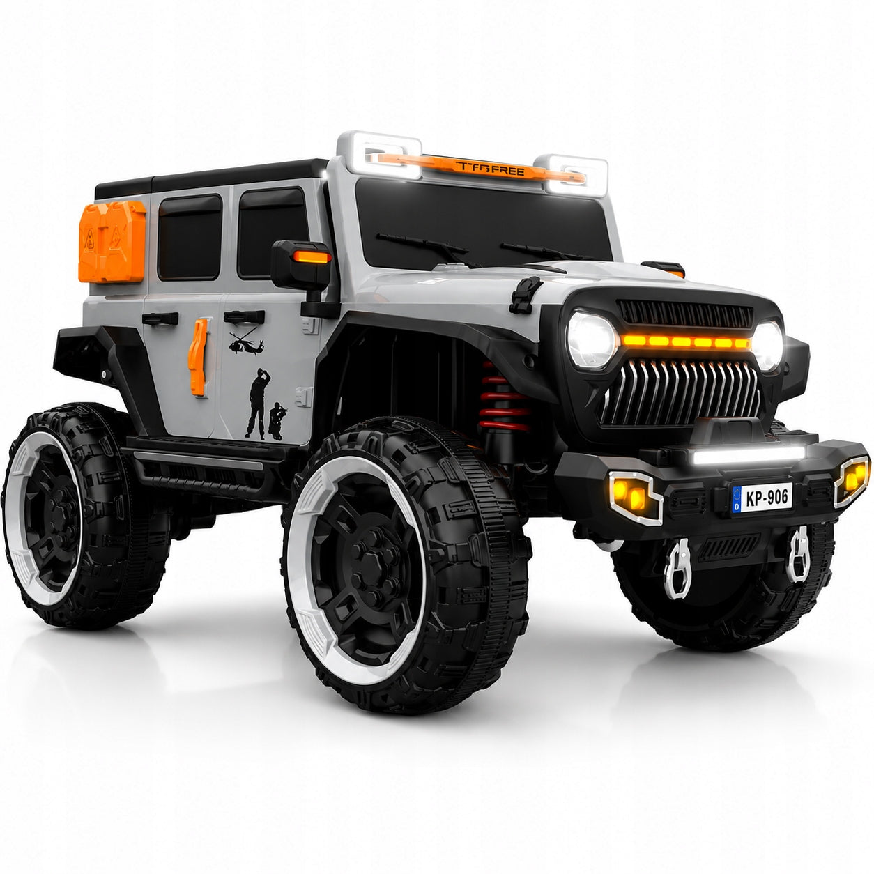 AUTO BATTERY OPERATED JEEP 4x4 KIDS EVA PILOT LED MP3 LARGE WHEELS 4x100W Packaging status original