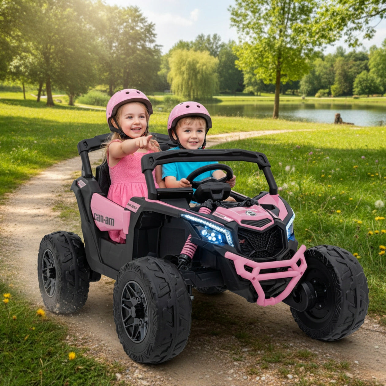AUTO FOR BATTERY BUGGY MAVERICK FOR CHILDREN 4x4 LED with sounds PINK Color black pink
