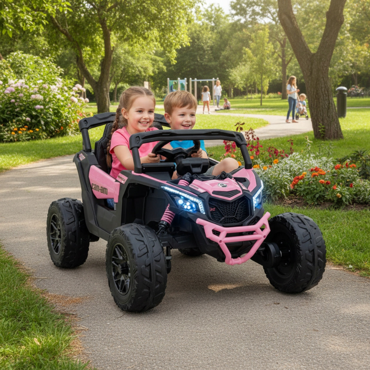 AUTO FOR BATTERY BUGGY MAVERICK FOR CHILDREN 4x4 LED with sounds PINK Manufacturer code AUTO NA AKUMULATOR BUGGY MAVERICK DLA DZIECI