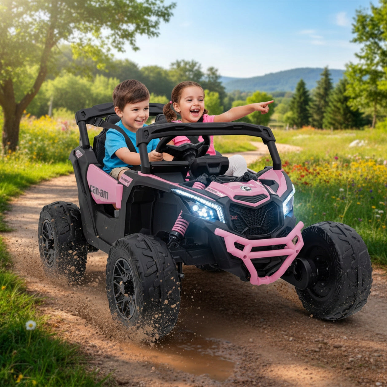 AUTO FOR BATTERY BUGGY MAVERICK FOR CHILDREN 4x4 LED with sounds PINK Maximum load 30 kg