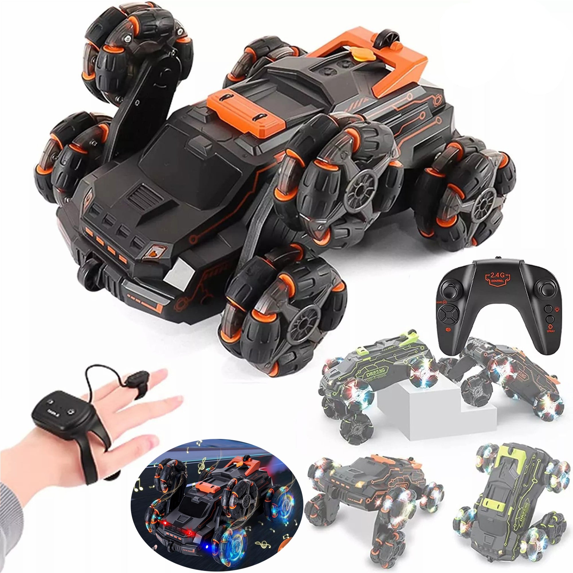 AUTO OFF-ROAD RC 4X4 GESTURES LED STUNT SPRAY
