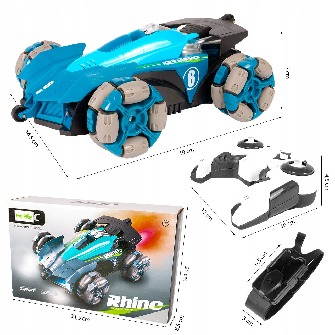 AUTO REMOTE CONTROLLED RC GESTURE DRIFTING REMOTE CONTROLS 360° 4X4 LIGHT Packaging status original