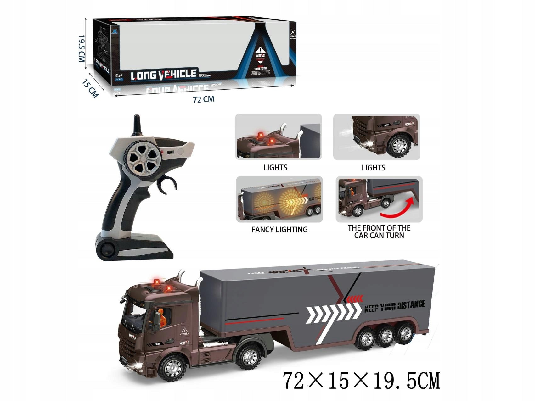 AUTO TIR remote controlled trucks with semi-trailer RC XXL Gazelo Brand Gazelo Toys