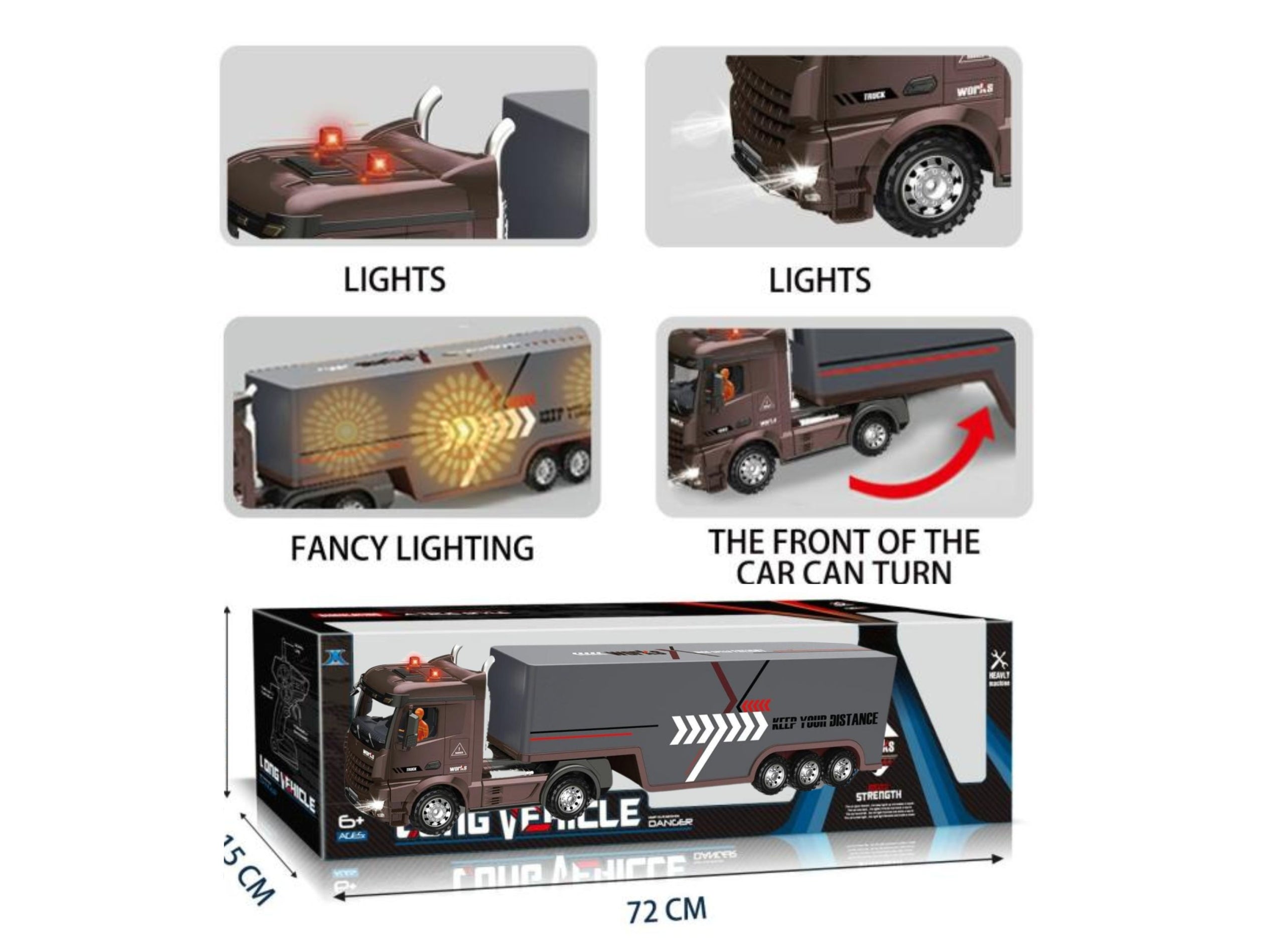AUTO TIR remote controlled trucks with semi-trailer RC XXL Gazelo