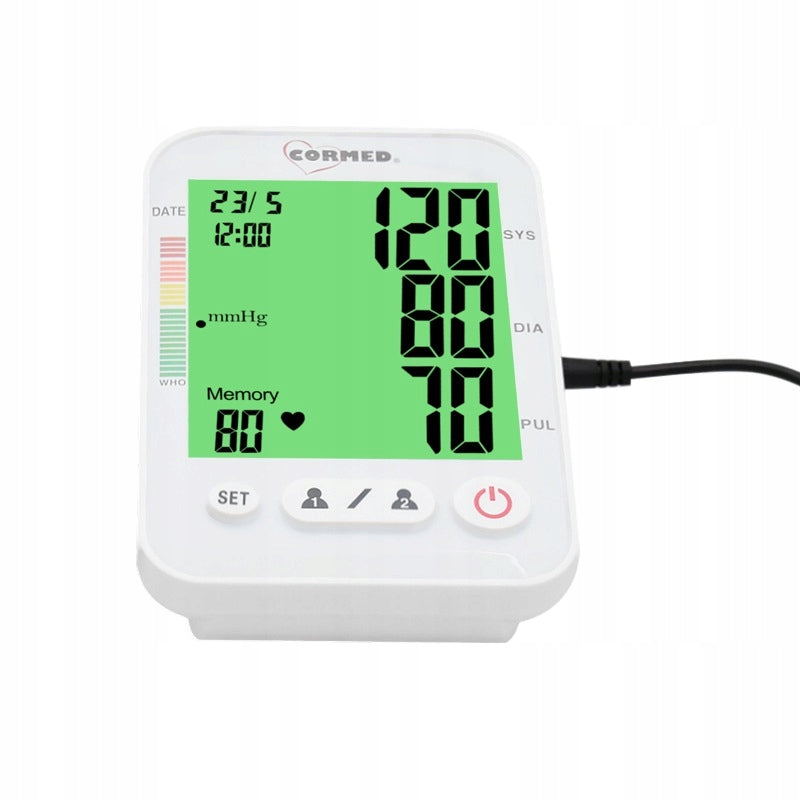 AUTOMATIC BLOOD PRESSURE MONITOR CORMED UO8021+POWER SUPPLY Manufacturer of a medical device Cormed