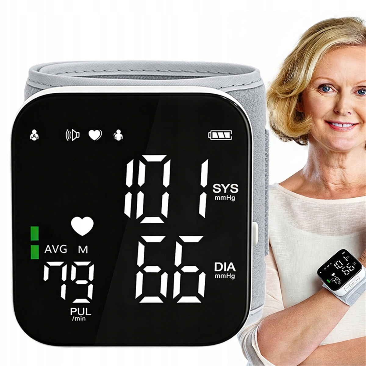 AUTOMATIC BLOOD PRESSURE MONITOR WITH LED DISPLAY AND SINGLE-KEY OPERATION