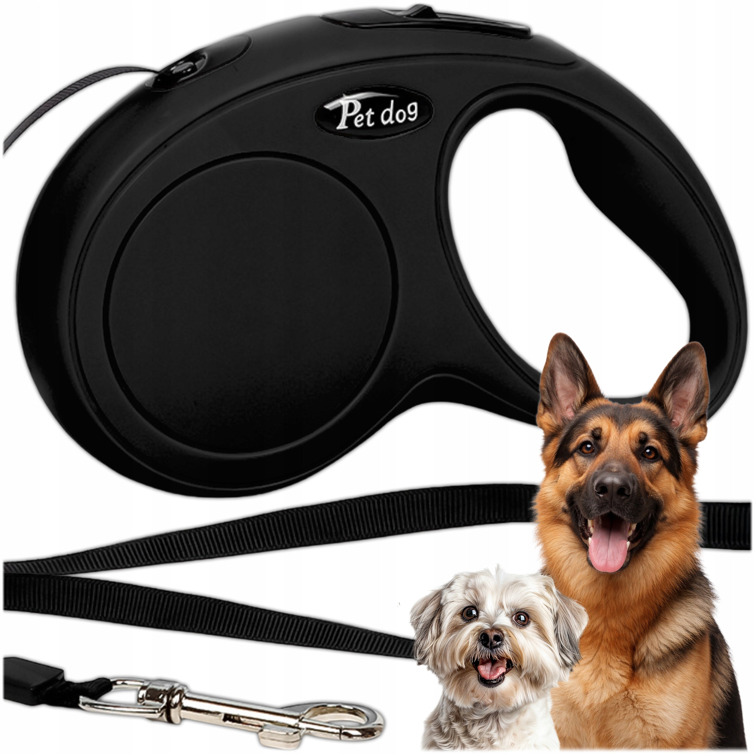 AUTOMATIC CAT DOG LEASH ROLLED 5m ROLLED STRONG WITH LOCK UP TO 20 KG