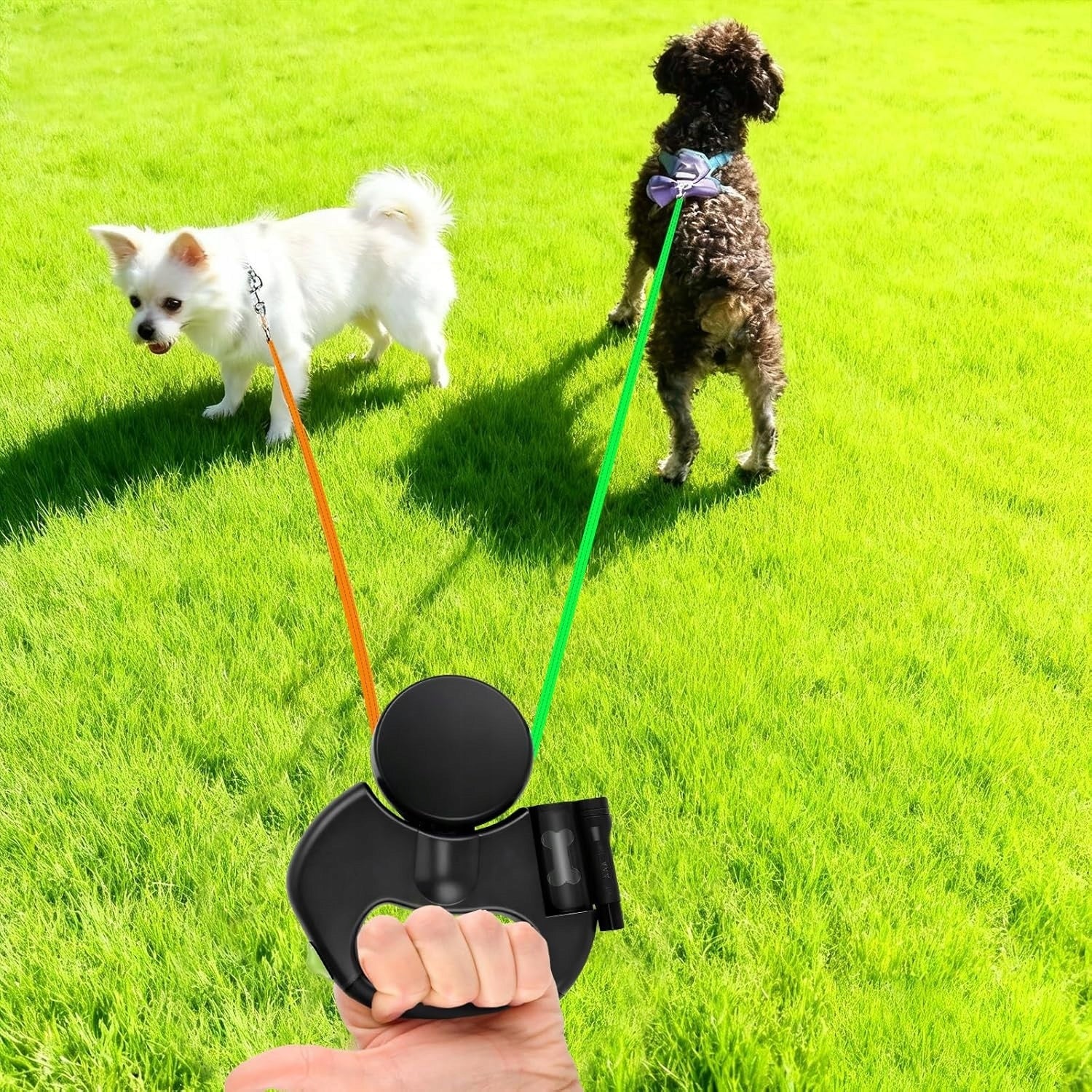 AUTOMATIC DOUBLE LEASH MULTIFUNCTIONAL ADJUSTABLE WITH LED LIGHTING Manufacturer code 2110210005811
