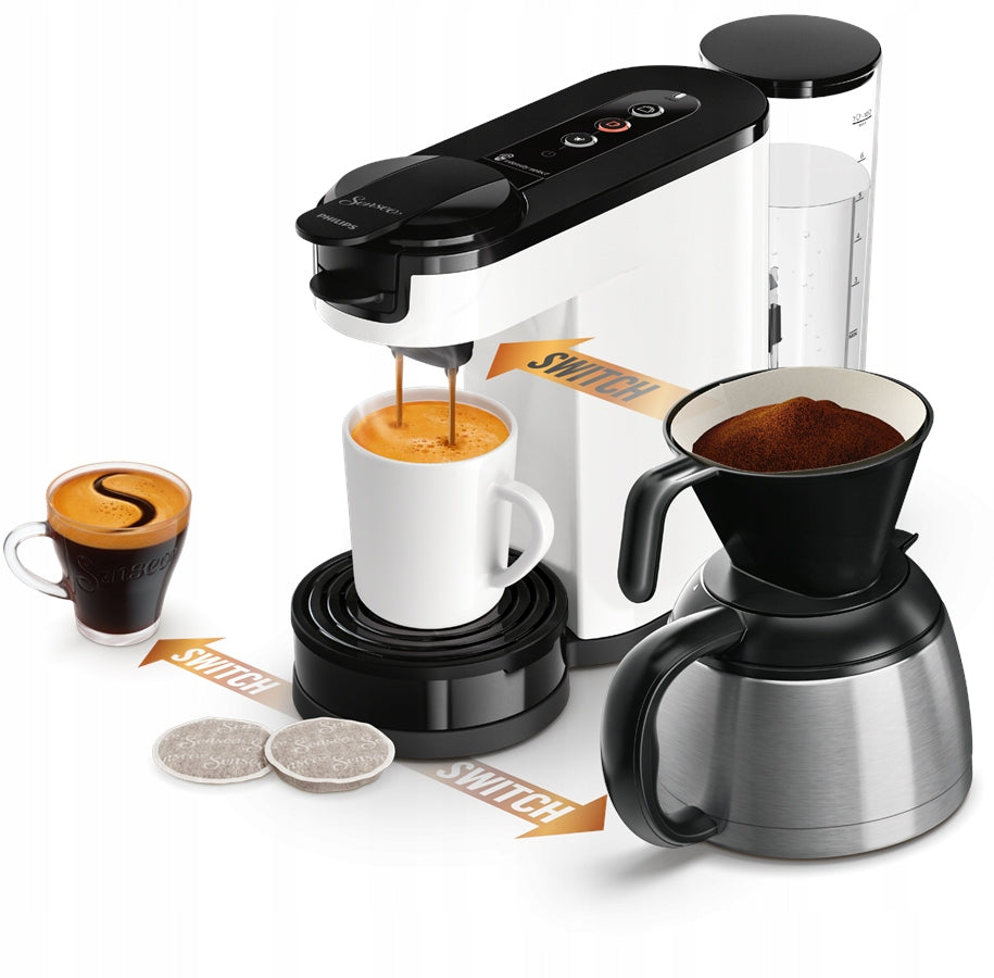 AUTOMATIC ESPRESSO MACHINE PHILIPS SENSEO HD6594 3in1 - 1450W - WHITE