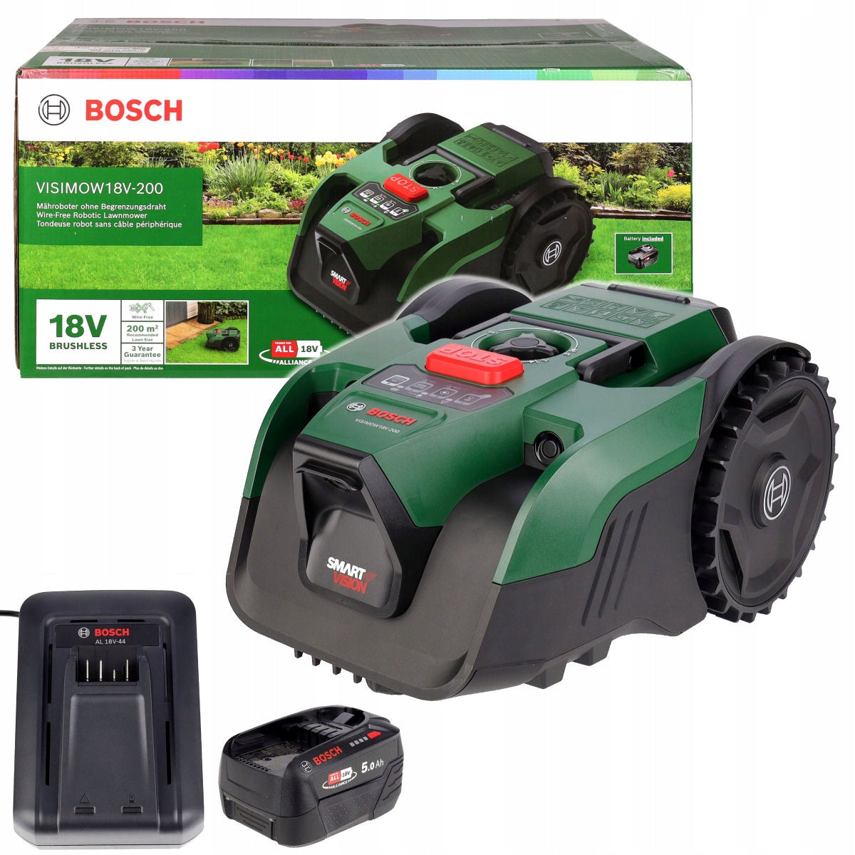AUTOMATIC MOWER ROBOT MOWER VISIMOW 18V-200 BOSCH 1x5,0Ah