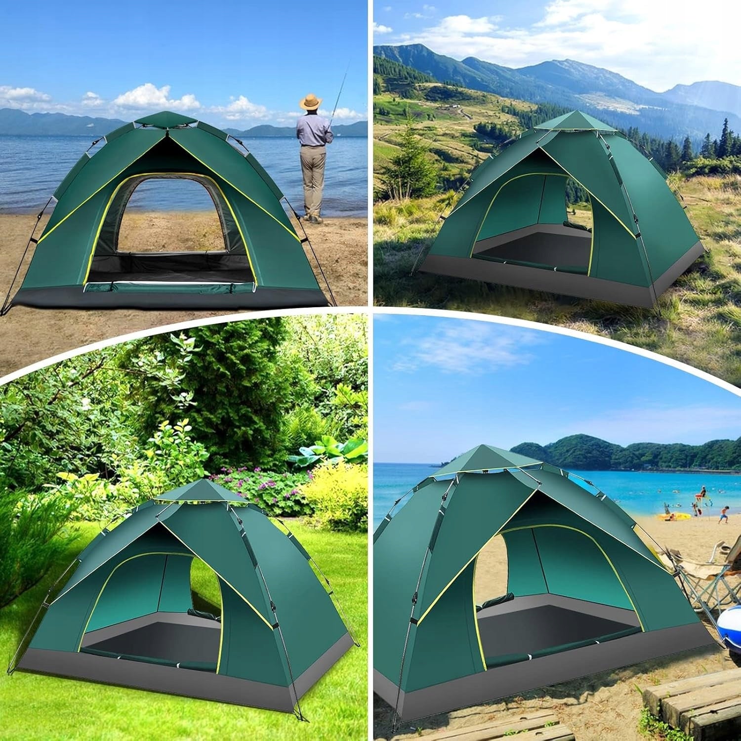 AUTOMATIC OUTDOOR CAMPING TENT QUICK OPENING UV PROTECTION LIGHT Number of people 3