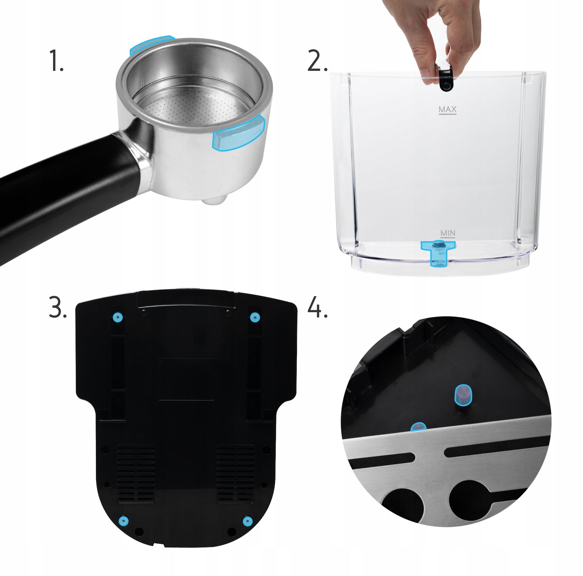 AUTOMATIC PRESSURE COFFEE MAKER 20BAR 1450W + MILK FROTHER Brand Yoer
