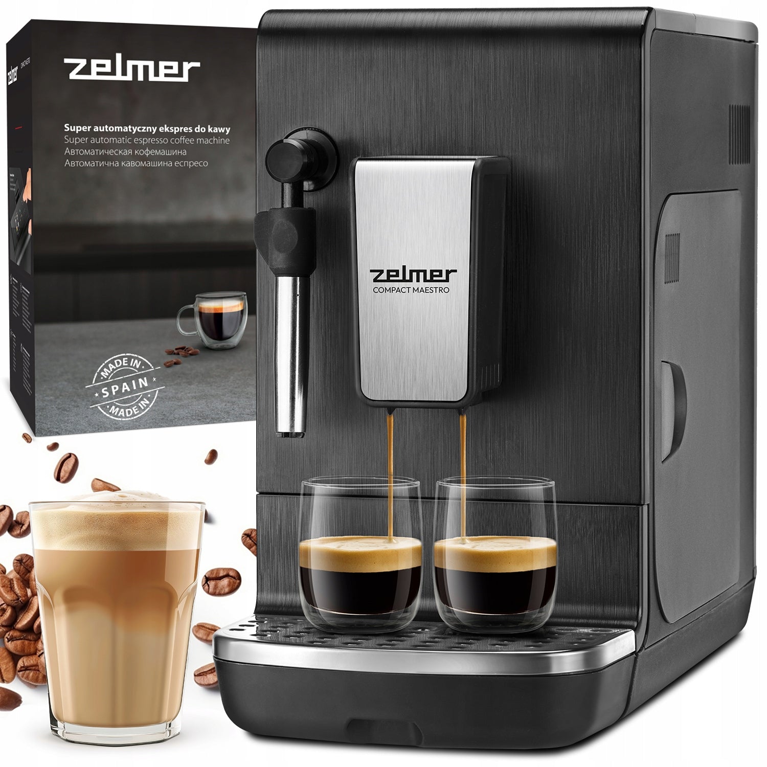 AUTOMATIC PRESSURE COFFEE MAKER ZELMER THERMOBLOCK 1550W 20 BAR