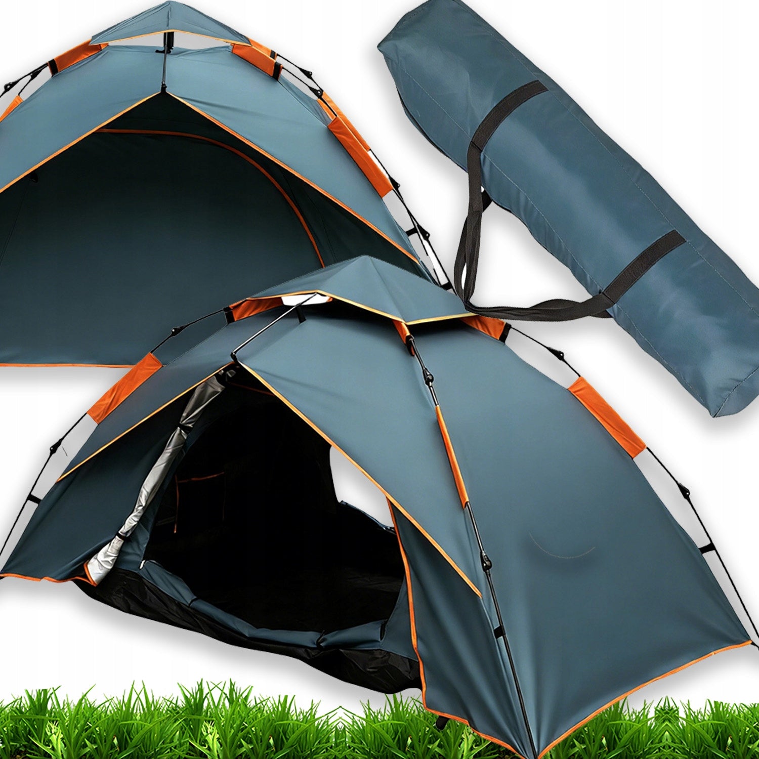 AUTOMATIC SELF-FOLDING TENT 3-4 PERSONS CAMPING MOISTURE RESISTANT