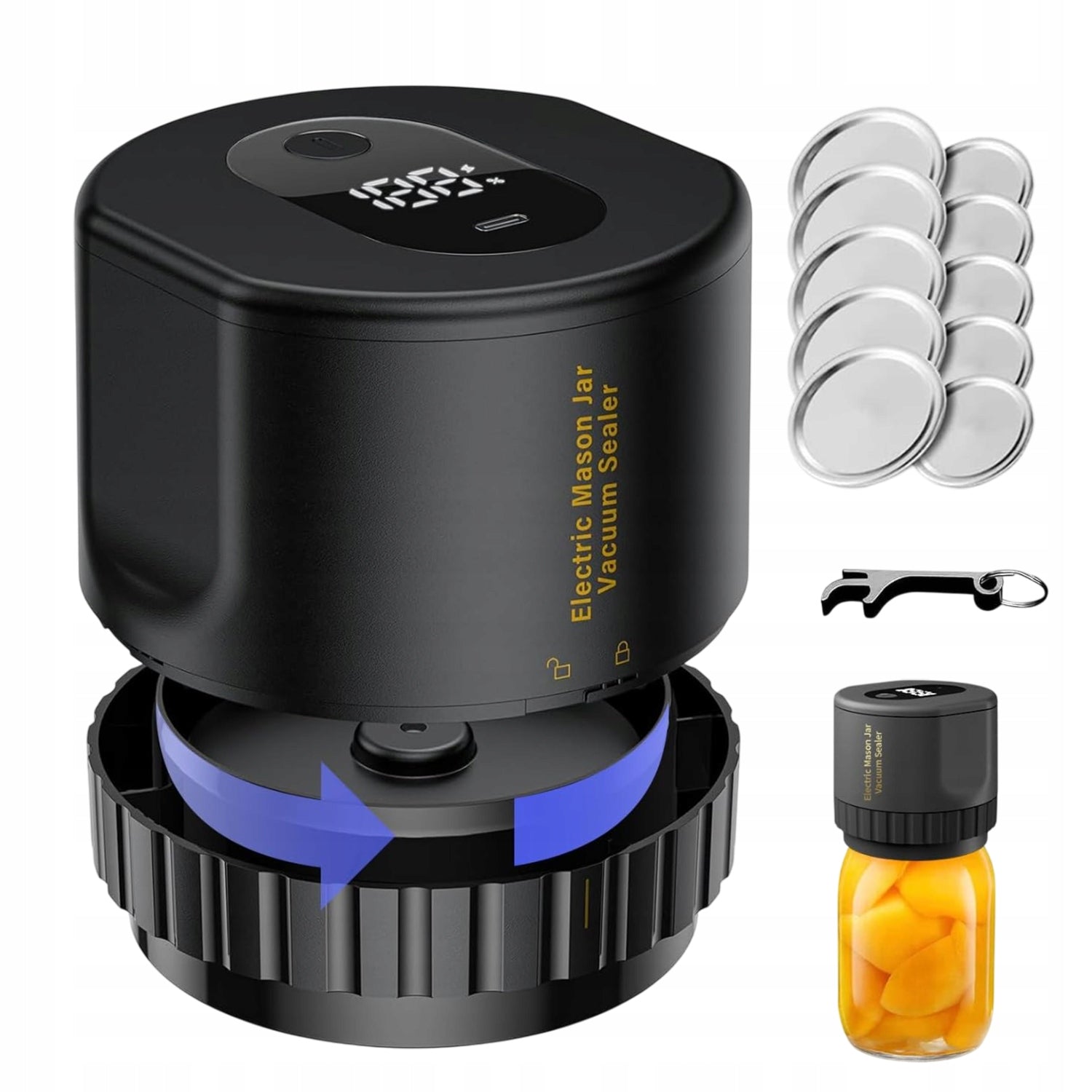AUTOMATIC VACUUM SEALER FOR MASON JARS WITH HIGH SUCTION POWER