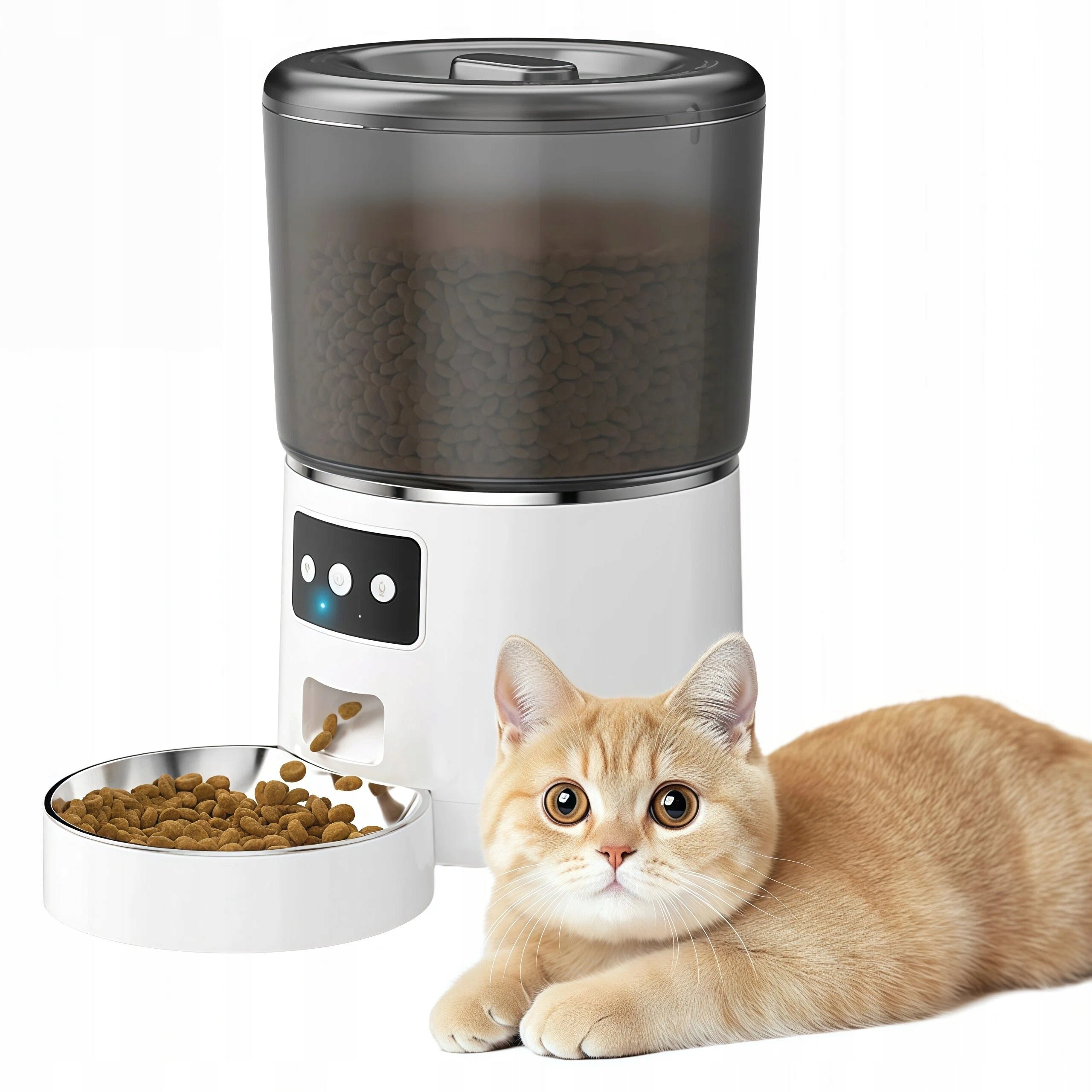 AUTOMATIC WIFI PET FEEDER CAT DRY FOOD DISPENSER WI-FI 4L Packaging status original