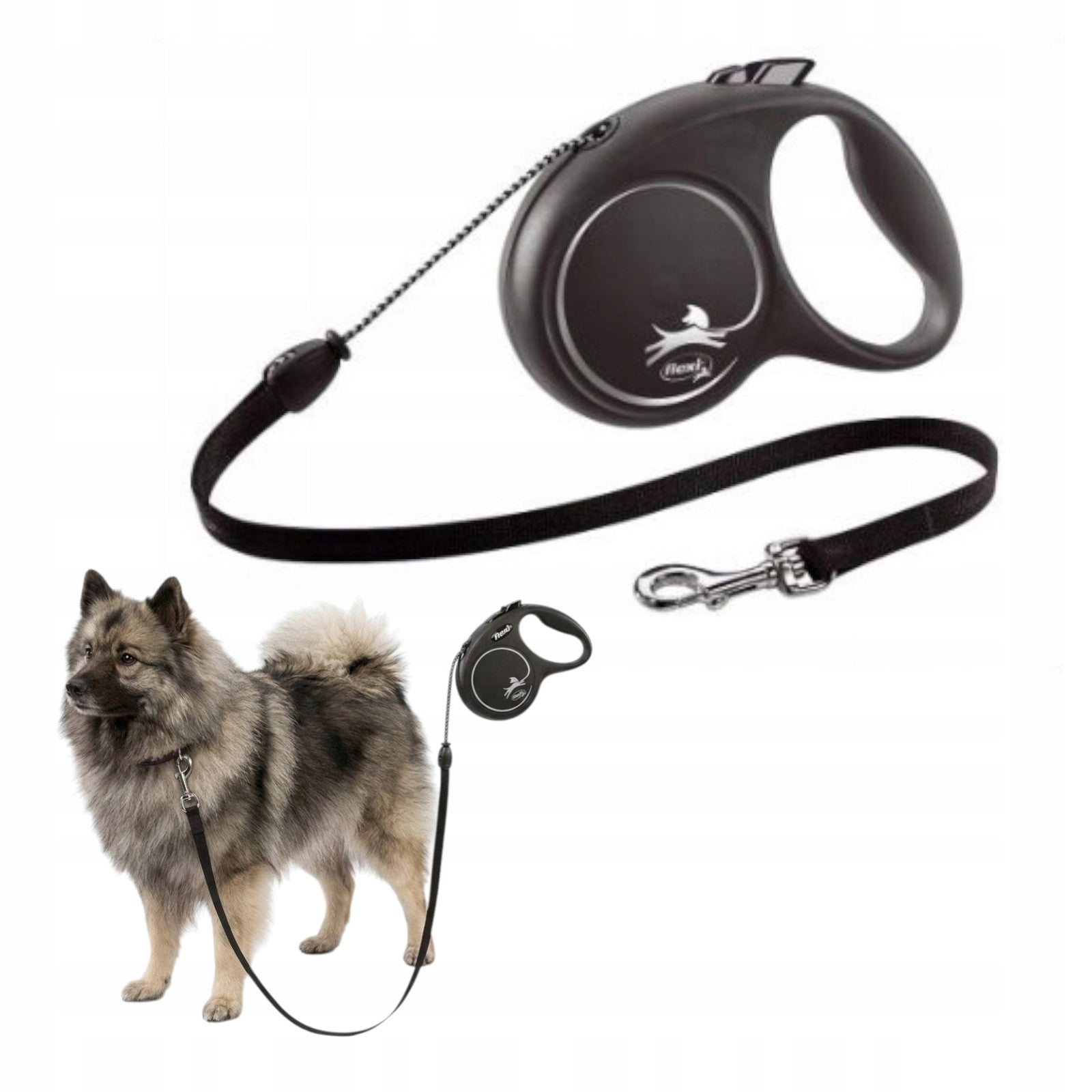 AUTOMATIC leash Flexi Black Design M FOR LARGER DOG UP TO 20 KG Manufacturer code FU22C5251SSI