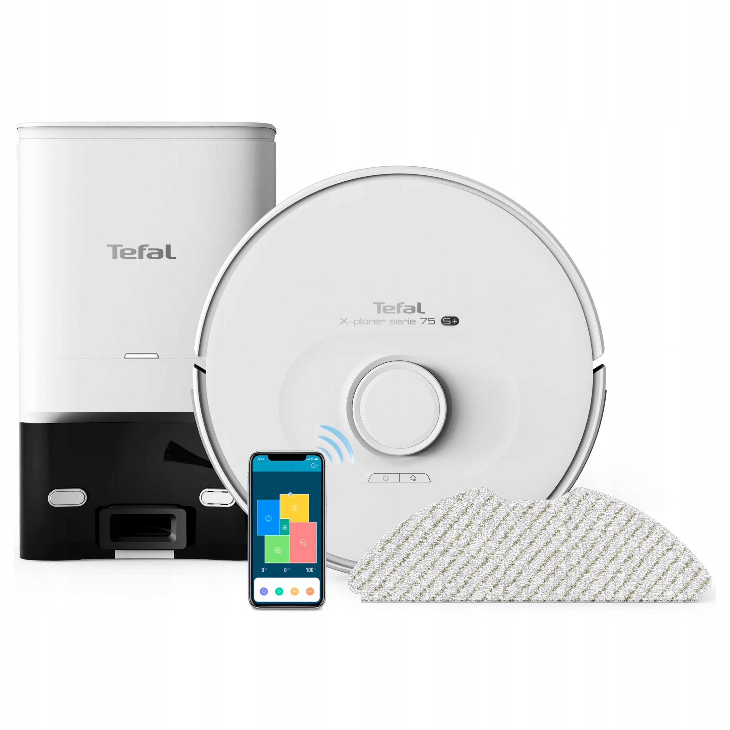 AUTONOMOUS CLEANING ROBOT 4in1 VACUUM CLEANER MOPS WIFI + ACCESSORIES TEFAL