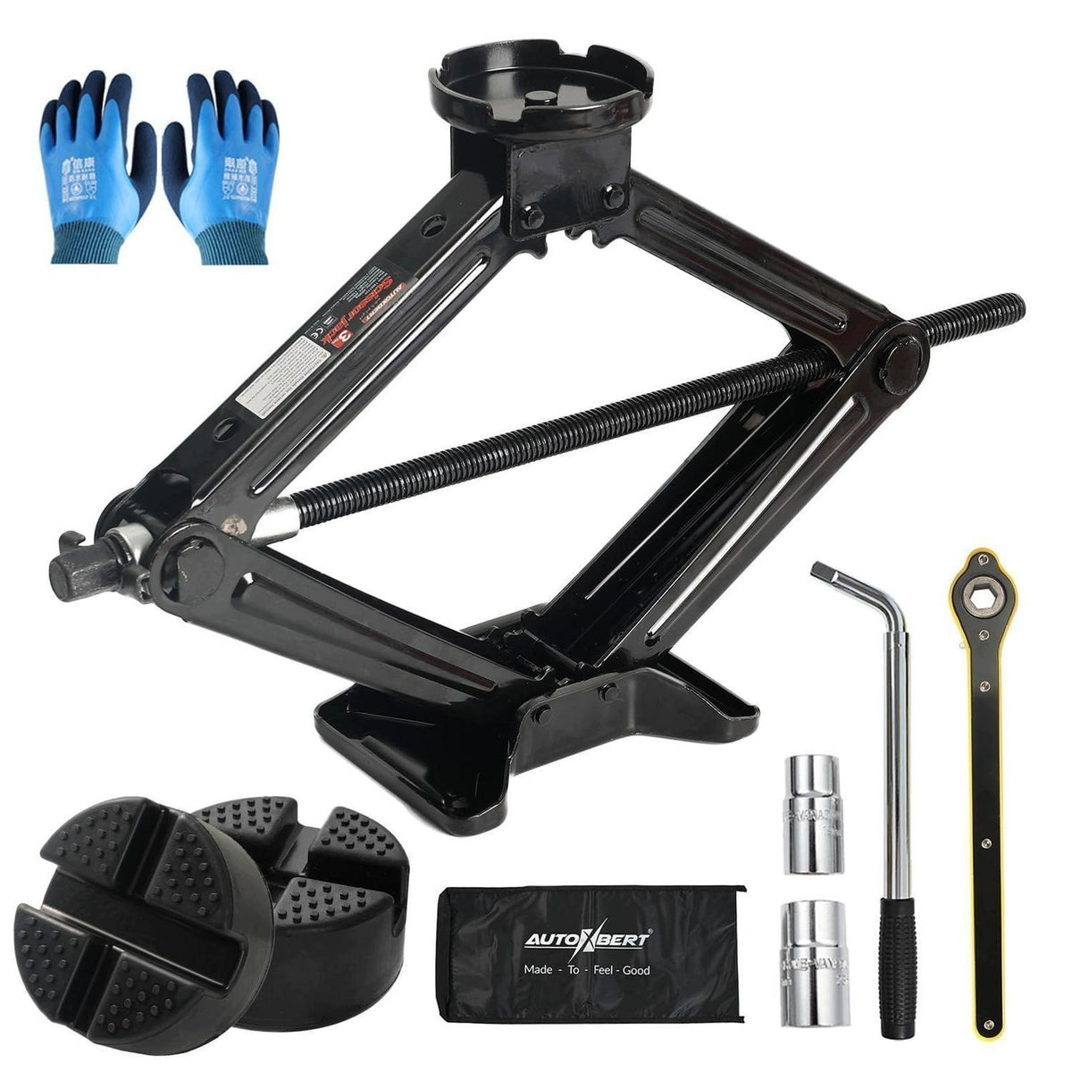 AUTOXBERT Universal 3t Scissor Lift with Rubber Pad