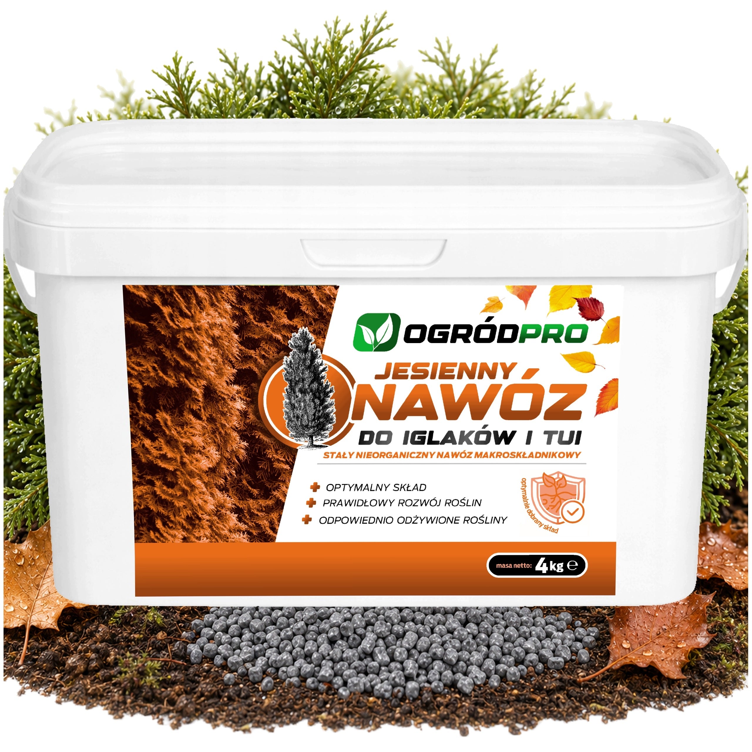 AUTUMN FERTILIZER For conifers GRANULES conifers throbs a lot of phosphorus in autumn 4 KG