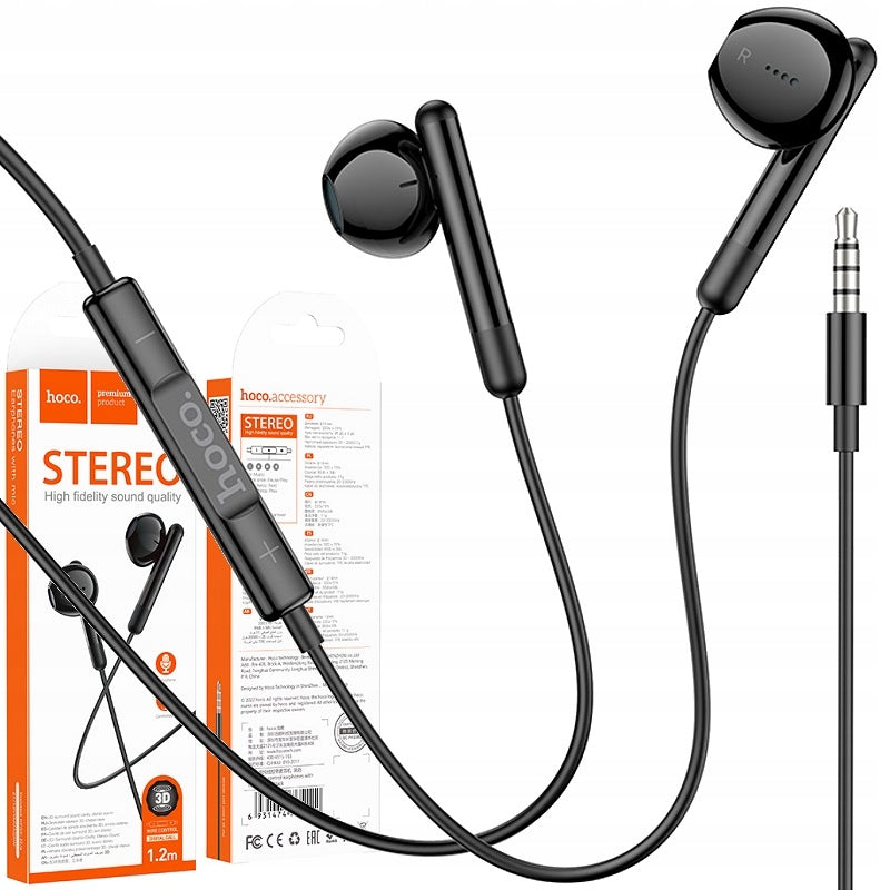 AUX Jack 3.5mm Wired Audio Earbuds with Microphone