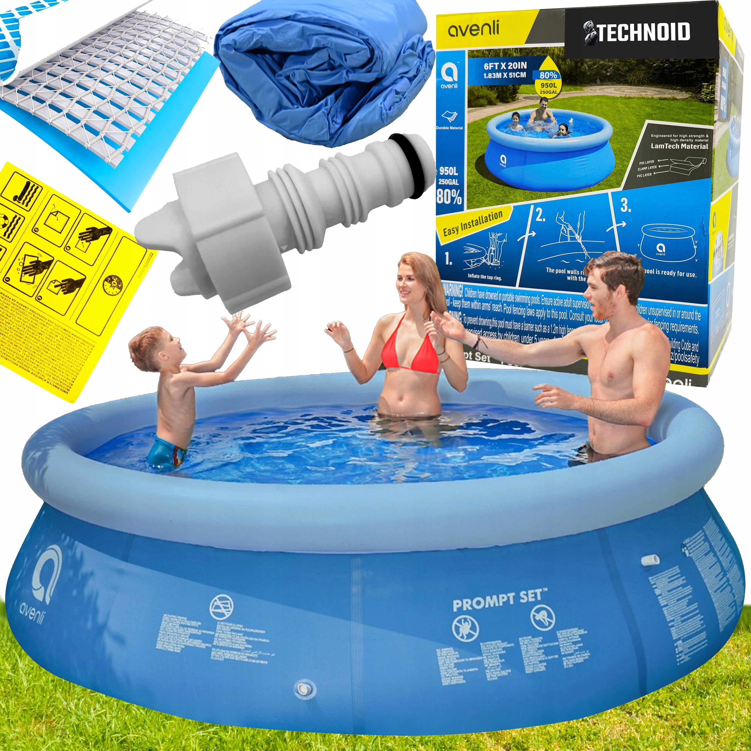 AVENLI TECHNOID 6in1 EXPANSION GARDEN POOL FOR CHILDREN 3 LAYERS