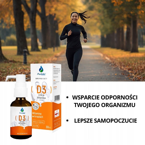 AVITALE Vitamin D3 2000 IU from Lanolin Olive 30ml IMMUNITY - TEETH - BONES Brand Avitale